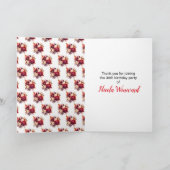 ロマンチックレッドローゼスフローラ誕生日 サンキューカード (内部)