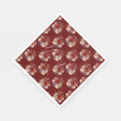 ロマンチックレッドローゼスフローラ スタンダードランチョンナプキン (角)