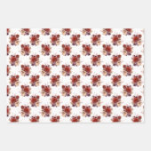 ロマンチックレッドローゼスフローラ ラッピングペーパーシート (正面3)