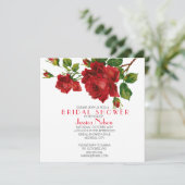 ロマンチックレッドローゼスブライダルシャワー 招待状 (スタンド正面)