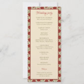 ロマンチックレッドローゼス結婚式 プログラム (裏面)