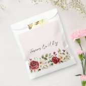 ロマンチックレッドローゼス赤面ピンク結婚ズ フェイバーバッグ (封をした状態)