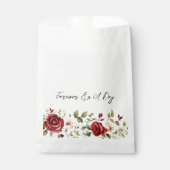 ロマンチックレッドローゼス赤面ピンク結婚ズ フェイバーバッグ (正面)