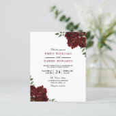 ロマンチックレッドローゼズバジェット結婚式招待状 (スタンド正面)