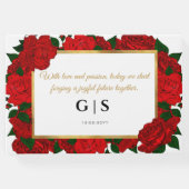 ロマンチックレッドロ結婚ーズゲストブック ゲストブック (裏面)