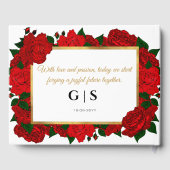 ロマンチックレッドロ結婚ーズゲストブック ゲストブック (裏面)