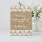 ロマンチックレースアンドバーラップキンセニェラ招待状 招待状 (スタンド正面)