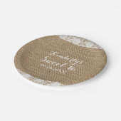 ロマンチックレースバーラップ16th誕生日紙プレート ペーパープレート (アングル)