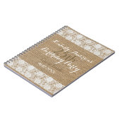 ロマンチックレースバーラップ25th誕生日ゲストブック ノートブック (左側)