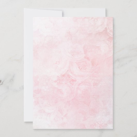 ロマンチックロココスタイルフローラ結婚式招待状 招待状 (裏面)