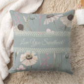 ロマンチック🌸ワイルドフラワーカモミールレース クッション (ブランケット)