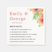 ロマンチックワイルドフラワーズボタニカルボ結婚ホフローラ スタンダードカクテルナプキン (正面)