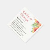 ロマンチックワイルドフラワーズボタニカルボ結婚ホフローラ スタンダードカクテルナプキン (角)