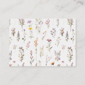 ロマンチックワイルドフラワー開花結婚フローラの詳細 エンクロージャーカード (裏面)
