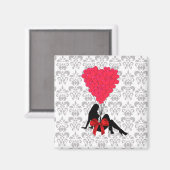 ロマンチックヴァレンティネスデザイン マグネット (正面/裏面)