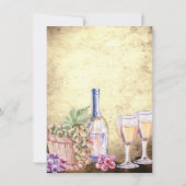 ロマンチックヴィネヤードワイナリー結婚ワインズ セーブザデート (裏面)