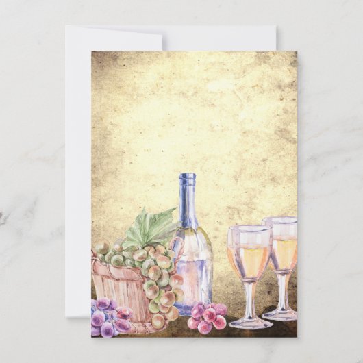 ロマンチックヴィネヤードワイナリー結婚ワインズ セーブザデート (裏面)