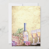 ロマンチックヴィネヤードワイナリー結婚ワインズ 招待状 (裏面)