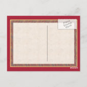 ロマンチックヴィンテージアイススケートで滑るシエレガントーンカップル ポストカード (裏面)