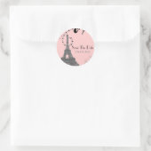 ロマンチックヴィンテージエッフェルタワー結婚パリ ラウンドシール (バッグ)