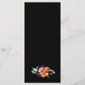 ロマンチックヴィンテージオランダ結婚花模様のメニューカード メニュー (裏面)