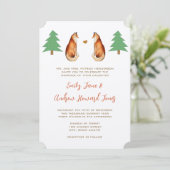 ロマンチックヴィンテージキツネ結婚式招待状 招待状 (スタンド正面)