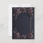 ロマンチックヴィンテージバラ。 出欠カード (裏面)