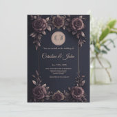 ロマンチックヴィンテージバラ。 招待状 (スタンド正面)