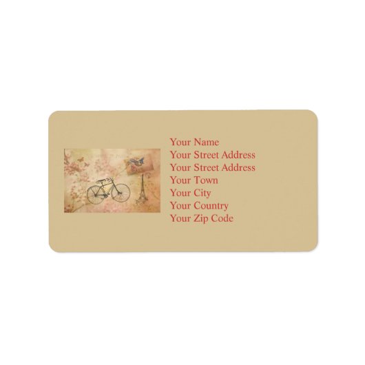 ロマンチックヴィンテージパリイン春コラージュ ラベル (正面)