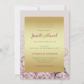 ロマンチックヴィンテージパリフランスエッフェルタワー結婚ズ 招待状 (正面)