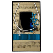 ロマンチックヴィンテージパーソナライズされたパ結婚リス スモールペーパーバッグ (裏面)