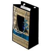 ロマンチックヴィンテージパーソナライズされたパ結婚リス スモールペーパーバッグ (裏面アングル)