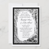 ロマンチックヴィンテージフォレストツリーアーチ 招待状 (正面)