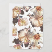 ロマンチックヴィンテージフラワーフローラ結婚式招待状 招待状 (裏面)