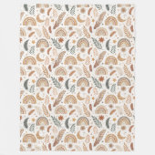 ロマンチックヴィンテージフローラコージーシャビーシックチャーム フリースブランケット (正面)