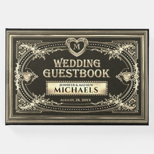 ロマンチックヴィンテージルックゲストブック ゲストブック (正面)