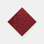 ロマンチックヴィンテージレッドダマスク スタンダードカクテルナプキン (角)