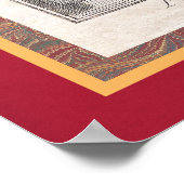 ロマンチックヴィンテージ氷スケートで滑るアンティーク版木、銅版、版画 ポスター (角)