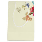 ロマンチックヴィンテージ結婚フローラ抱き枕 ミディアムペーパーバッグ (裏面)