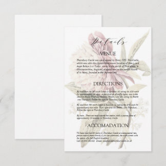 ロマンチックヴィンテージ結婚牡丹詳細 エンクロージャーカード