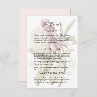 ロマンチックヴィンテージ結婚牡丹詳細 エンクロージャーカード