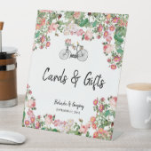 ロマンチックヴィンテージ花結婚式カードギフト 台座サイン (インサイチュ)