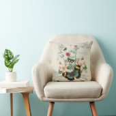 ロマンチックヴィンテージ蝶山花エフェメラ クッション (椅子)