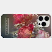 ロマンチック乾燥バラ名前をカスタムする Case-Mate iPhoneケース (裏面 (横))