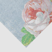 ロマンチック動揺してなピンクのバラ&古いスクリプト 薄葉紙 (詳細)