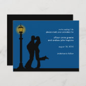 ロマンチック夕べセーブ・ザ・デート案内 招待状 (正面/裏面)