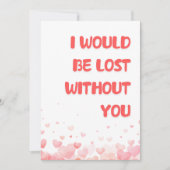 ロマンチック失ったな「Without You」カード 招待状 (正面)