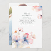 ロマンチック婚約したな婚約パーティ写真 招待状 (正面/裏面)