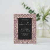 ロマンチック幾何学曼荼羅ソフトピンクブラックインビタット ポストカード (スタンド正面)