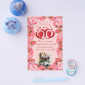 ロマンチック引用文グリーティングカード チラシ (シングル)